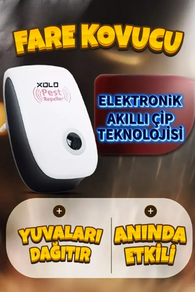 4 Adet Fare Haşere Kemirgen Kovucu Elektronik Ultra Sonic Kovucu Yüksek Frekans XLF101